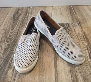 Sperry Women's Light Gray Perforated Loafers